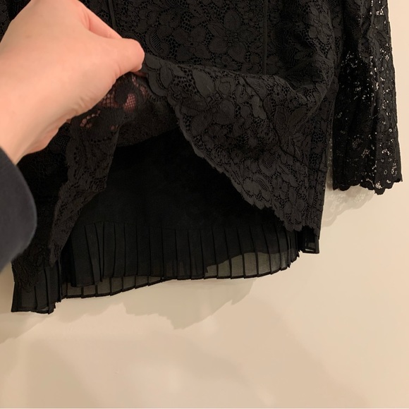 Ann Taylor Flower Lace Peplum Top in Black - Very elegant and flattering!! - Picture 4 of 10